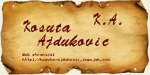Košuta Ajduković vizit kartica